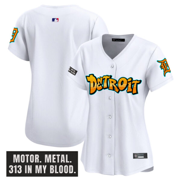 Women's Detroit Tigers 'Graffiti Motor City Edition' Vapor Premier Limited Jersey - All Stitched - Image 36