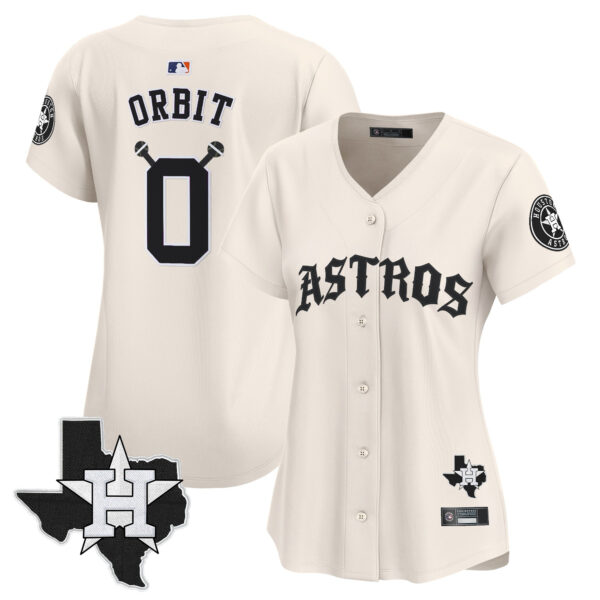 Women's Houston Astros 'Old English Edition' Vapor Premier Limited Jersey - All Stitched - Image 32
