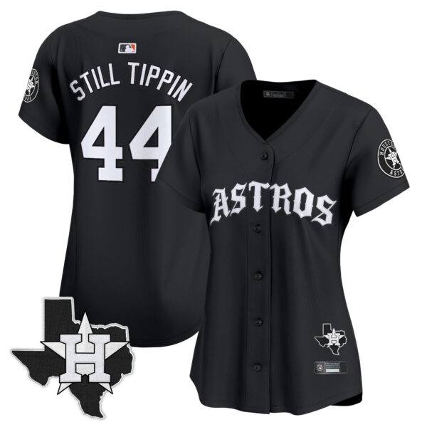 Women's Houston Astros 'Old English Edition' Vapor Premier Limited Jersey - All Stitched - Image 8