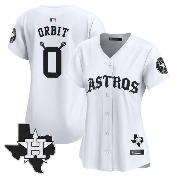 Women's Houston Astros 'Old English Edition' Vapor Premier Limited Jersey - All Stitched - Image 14