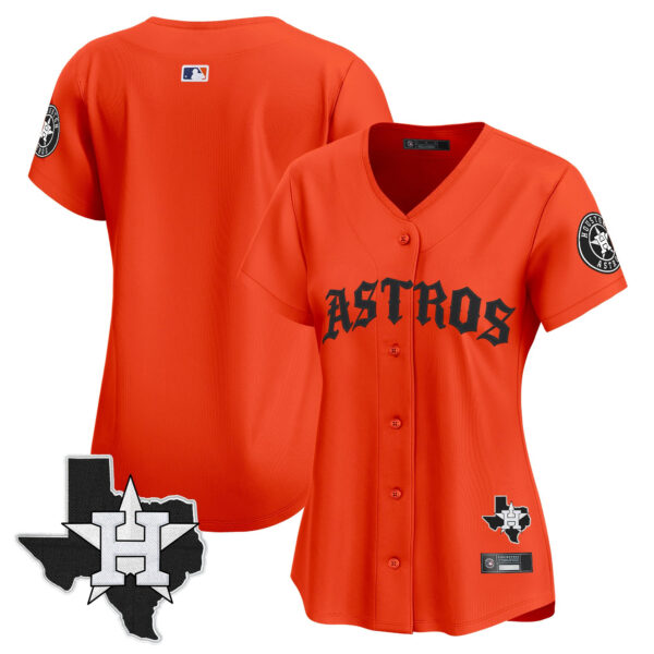 Women's Houston Astros 'Old English Edition' Vapor Premier Limited Jersey - All Stitched - Image 45