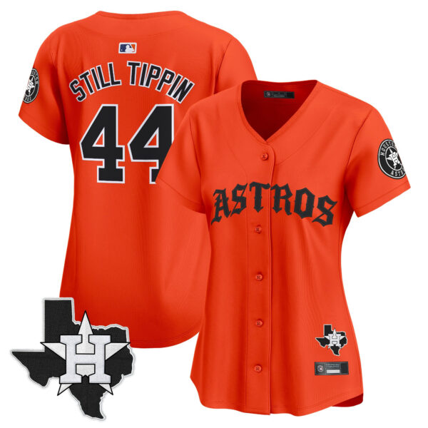 Women's Houston Astros 'Old English Edition' Vapor Premier Limited Jersey - All Stitched - Image 43