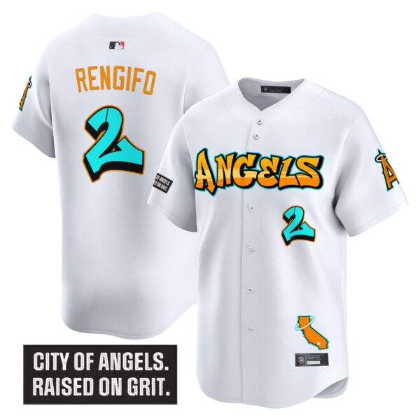 Men's Los Angeles Angels 'Graffiti Halo Drop Edition' Vapor Premier Limited Jersey - All Stitched - Image 32