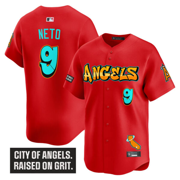 Men's Los Angeles Angels 'Graffiti Halo Drop Edition' Vapor Premier Limited Jersey - All Stitched - Image 26