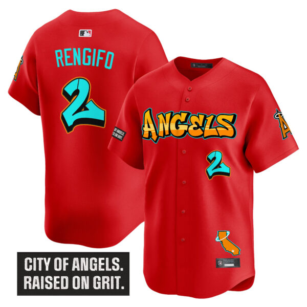 Men's Los Angeles Angels 'Graffiti Halo Drop Edition' Vapor Premier Limited Jersey - All Stitched - Image 23