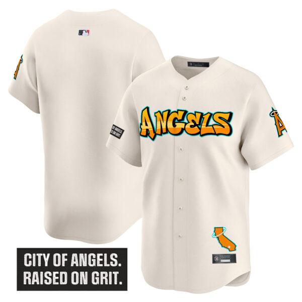 Men's Los Angeles Angels 'Graffiti Halo Drop Edition' Vapor Premier Limited Jersey - All Stitched - Image 9