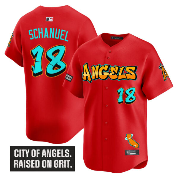 Men's Los Angeles Angels 'Graffiti Halo Drop Edition' Vapor Premier Limited Jersey - All Stitched - Image 20