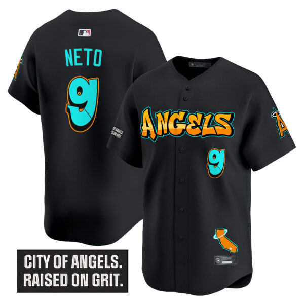 Men's Los Angeles Angels 'Graffiti Halo Drop Edition' Vapor Premier Limited Jersey - All Stitched - Image 17