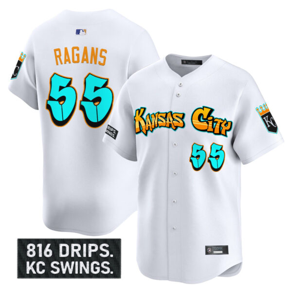 Men's Kansas City Royals 'Graffiti Crown Drop Edition' Vapor Premier Limited Jersey - All Stitched - Image 43