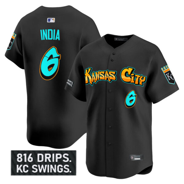 Men's Kansas City Royals 'Graffiti Crown Drop Edition' Vapor Premier Limited Jersey - All Stitched - Image 15