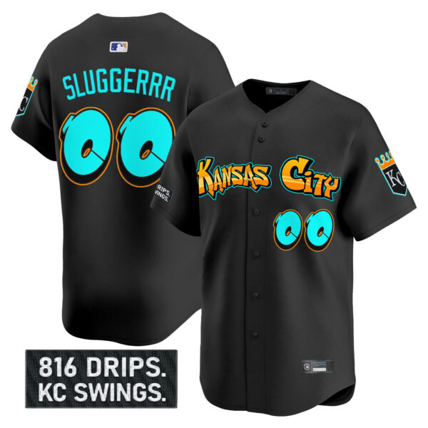 Men's Kansas City Royals 'Graffiti Crown Drop Edition' Vapor Premier Limited Jersey - All Stitched - Image 12