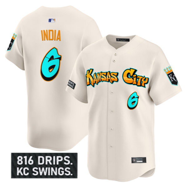 Men's Kansas City Royals 'Graffiti Crown Drop Edition' Vapor Premier Limited Jersey - All Stitched - Image 6