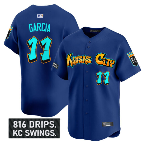 Men's Kansas City Royals 'Graffiti Crown Drop Edition' Vapor Premier Limited Jersey - All Stitched - Image 29