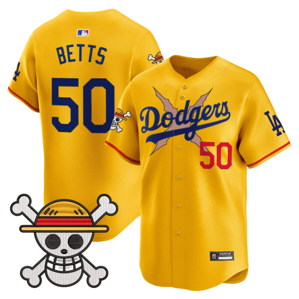 Men's Los Angeles Dodgers x One Piece 2025 Vapor Premier Limited Jersey - Stitched - Image 42