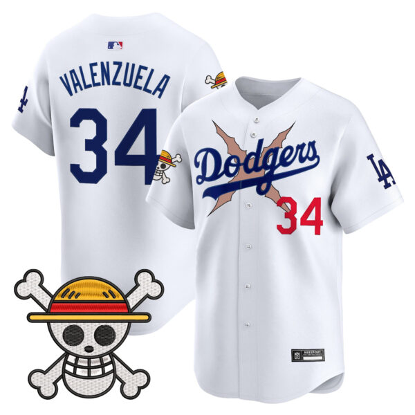 Men's Los Angeles Dodgers x One Piece 2025 Vapor Premier Limited Jersey - Stitched - Image 30