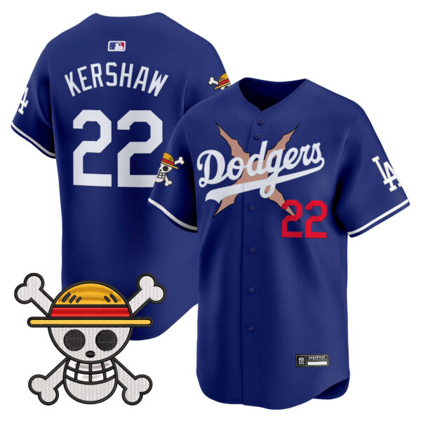 Men's Los Angeles Dodgers x One Piece 2025 Vapor Premier Limited Jersey - Stitched - Image 21