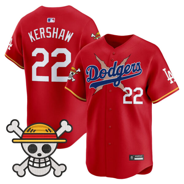 Men's Los Angeles Dodgers x One Piece 2025 Vapor Premier Limited Jersey - Stitched - Image 10