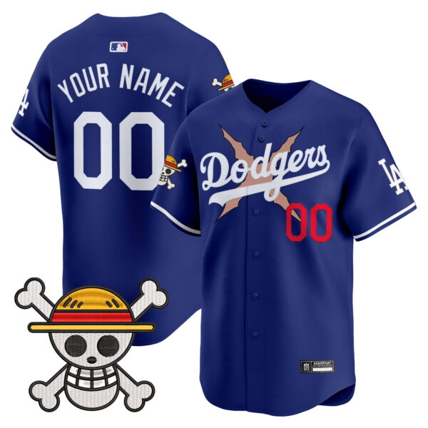 Los Angeles Dodgers x One Piece 2025 Vapor Premier Limited Custom Jersey - Stitched - Image 3