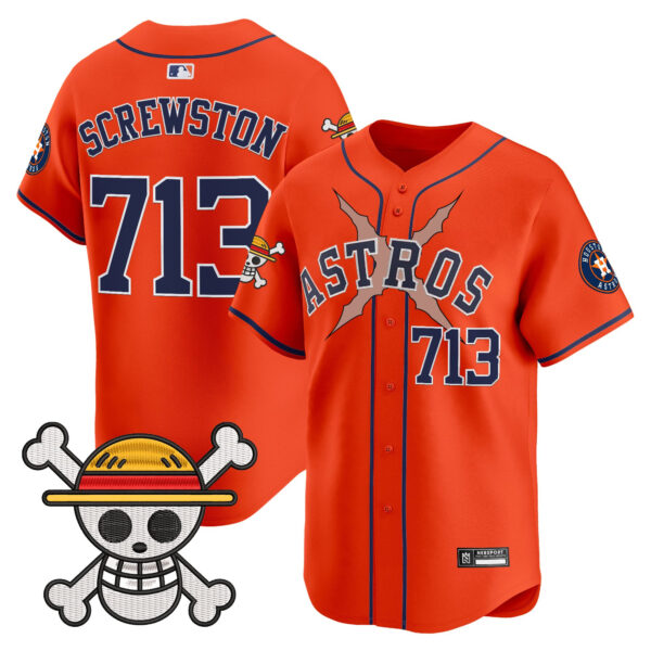 Men's Houston Astros x One Piece 2025 Vapor Premier Limited Jersey - All Stitched - Image 31