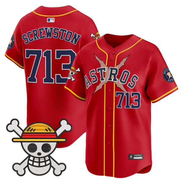 Men's Houston Astros x One Piece 2025 Vapor Premier Limited Jersey - All Stitched - Image 9