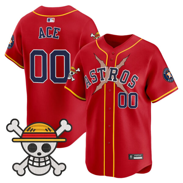 Men's Houston Astros x One Piece 2025 Vapor Premier Limited Jersey - All Stitched - Image 4