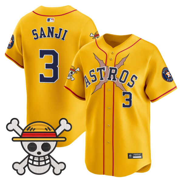Men's Houston Astros x One Piece 2025 Vapor Premier Limited Jersey - All Stitched - Image 36