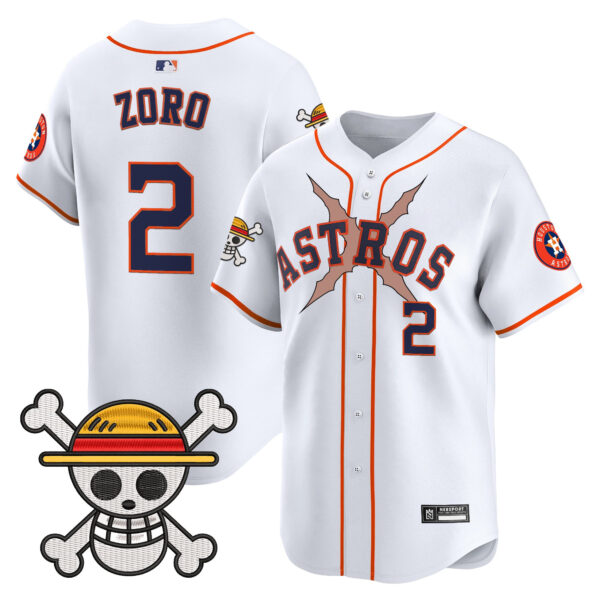 Men's Houston Astros x One Piece 2025 Vapor Premier Limited Jersey - All Stitched - Image 13