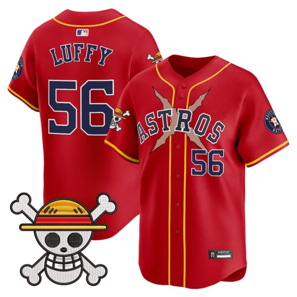 Men's Houston Astros x One Piece 2025 Vapor Premier Limited Jersey - All Stitched