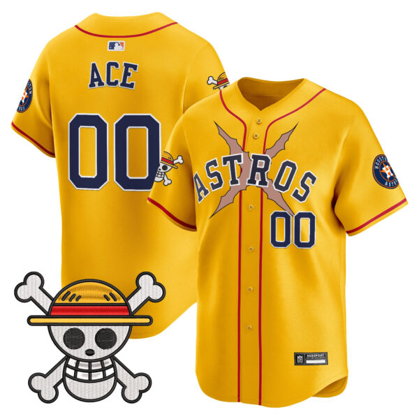 Men's Houston Astros x One Piece 2025 Vapor Premier Limited Jersey - All Stitched - Image 37