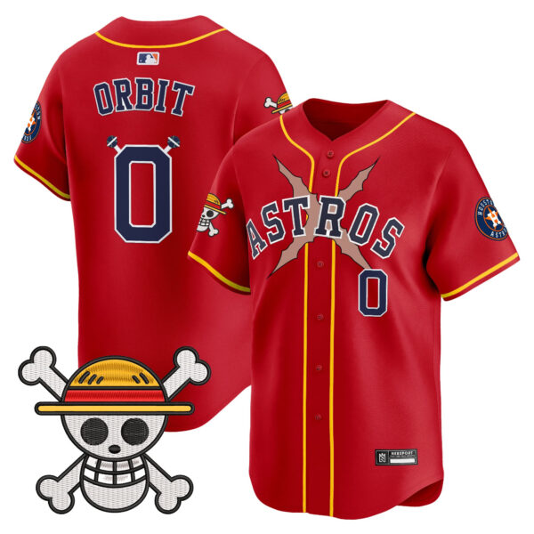 Men's Houston Astros x One Piece 2025 Vapor Premier Limited Jersey - All Stitched - Image 8