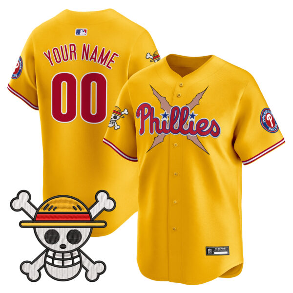 Philadelphia Phillies x One Piece 2025 Vapor Premier Limited Custom Jersey - All Stitched - Image 2