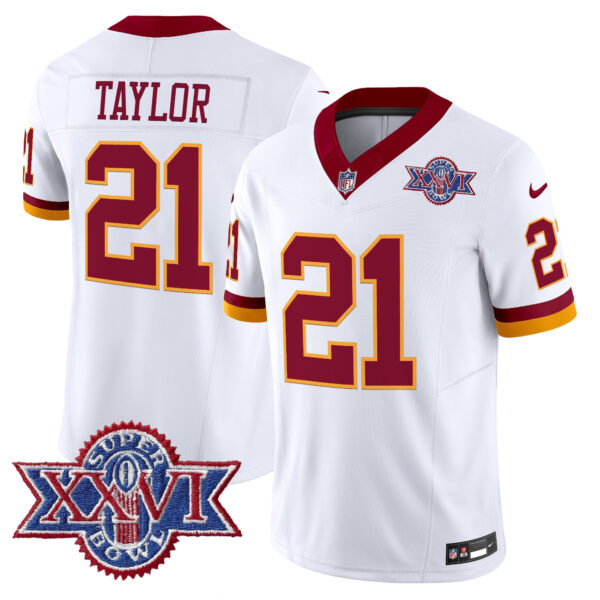 Men's Washington Redskins Throwback 1992 Super Bowl XXVI Patch Vapor Limited Jersey - All Stitched - Image 7