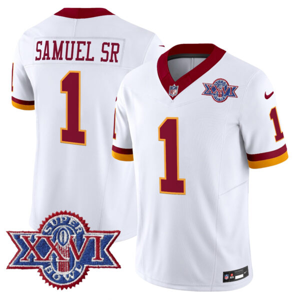 Men's Washington Redskins Throwback 1992 Super Bowl XXVI Patch Vapor Limited Jersey - All Stitched - Image 10