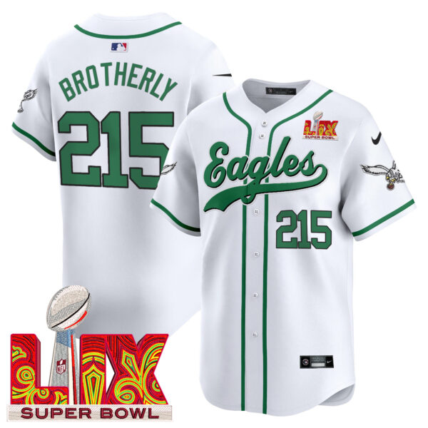 Men's Eagles Super Bowl LIX Patch Kelly Green Vapor Baseball Jersey - All Stitched - Image 13