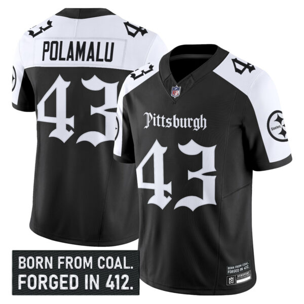 Men's Pittsburgh Steelers 'Gothic Steel City Edition' Vapor Limited Jersey - All Stitched - Image 28
