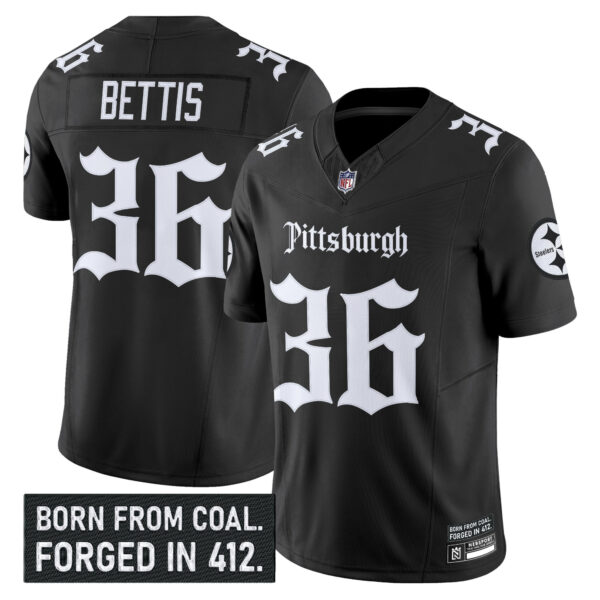 Men's Pittsburgh Steelers 'Gothic Steel City Edition' Vapor Limited Jersey - All Stitched - Image 9