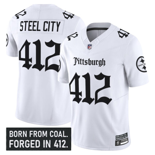 Men's Pittsburgh Steelers 'Gothic Steel City Edition' Vapor Limited Jersey - All Stitched - Image 13