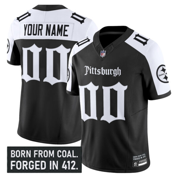 Pittsburgh Steelers 'Gothic Steel City Edition' Vapor Limited Custom Jersey - All Stitched - Image 3