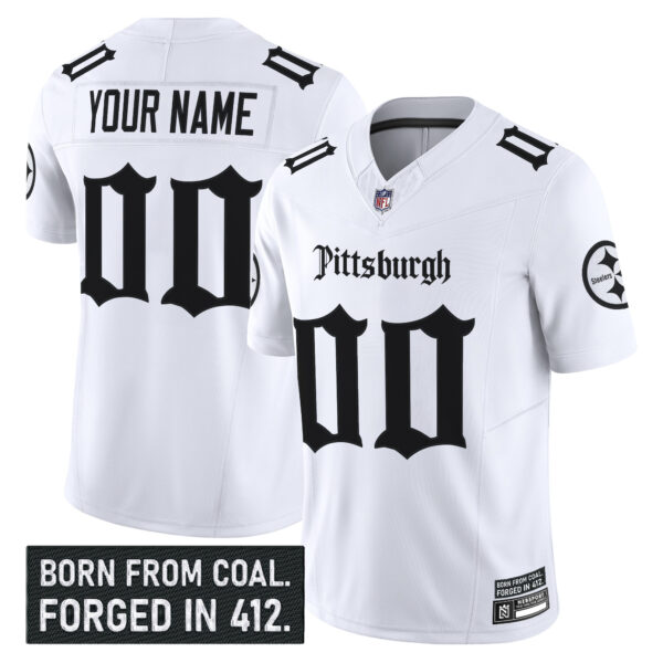 Pittsburgh Steelers 'Gothic Steel City Edition' Vapor Limited Custom Jersey - All Stitched - Image 2