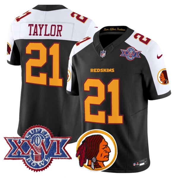 Men's Washington Redskins Throwback 1992 Super Bowl XXVI Patch Vapor Limited Jersey V2 - All Stitched - Image 27