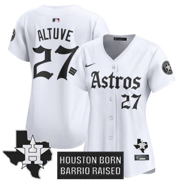 Women's Houston Astros 'Gothic Edition' Vapor Premier Limited Jersey - All Stitched - Image 10
