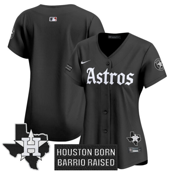 Women's Houston Astros 'Gothic Edition' Vapor Premier Limited Jersey - All Stitched