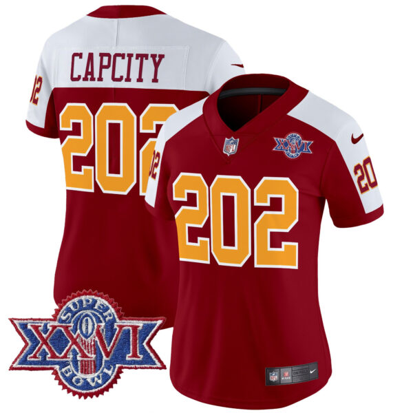 Women's Washington Redskins Throwback 1992 Super Bowl XXVI Patch Vapor Limited Jersey - All Stitched - Image 22