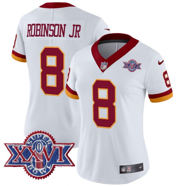 Women's Washington Redskins Throwback 1992 Super Bowl XXVI Patch Vapor Limited Jersey - All Stitched - Image 3