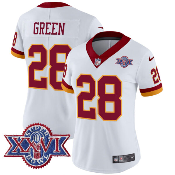 Women's Washington Redskins Throwback 1992 Super Bowl XXVI Patch Vapor Limited Jersey - All Stitched - Image 8