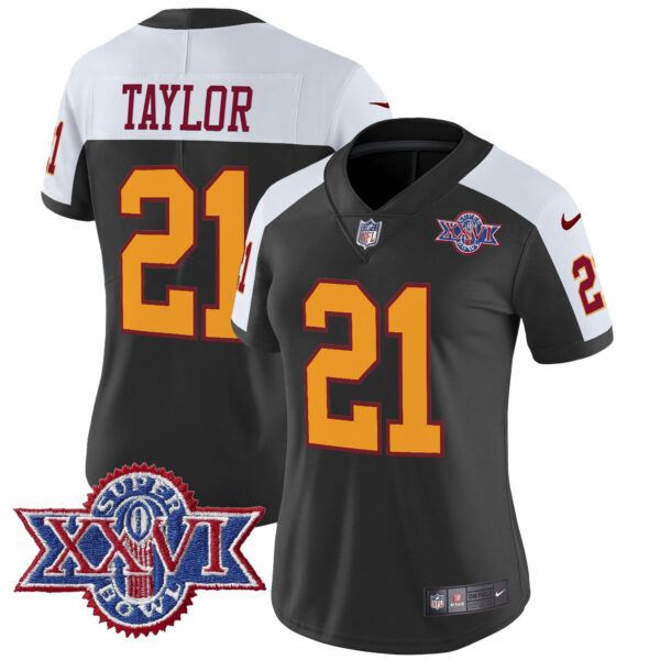 Women's Washington Redskins Throwback 1992 Super Bowl XXVI Patch Vapor Limited Jersey - All Stitched - Image 37