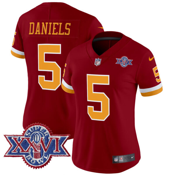 Women's Washington Redskins Throwback 1992 Super Bowl XXVI Patch Vapor Limited Jersey - All Stitched - Image 11