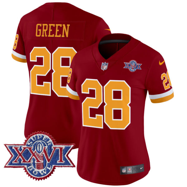 Women's Washington Redskins Throwback 1992 Super Bowl XXVI Patch Vapor Limited Jersey - All Stitched - Image 18