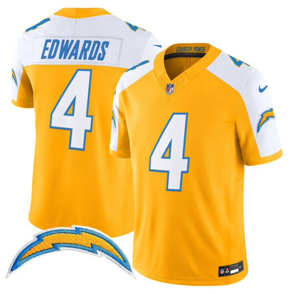 Men's Los Angeles Chargers 2025 Alternate Charger Power Vapor Limited Jersey - All Stitched - Image 21