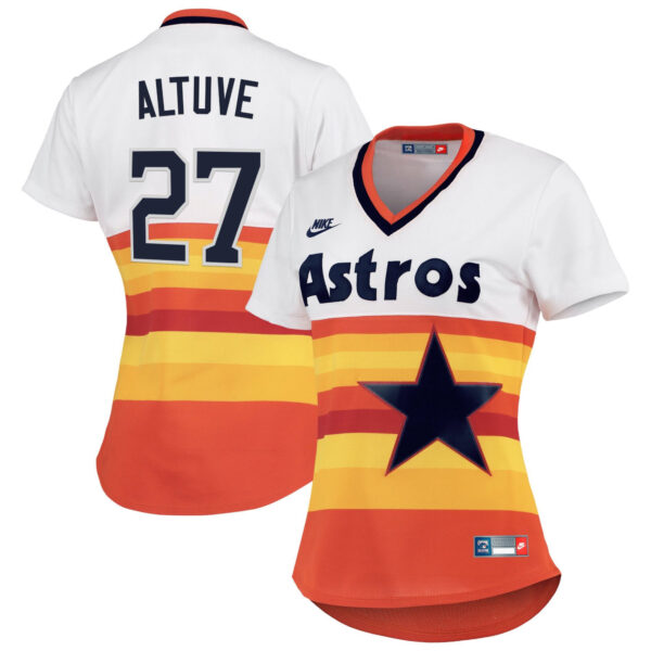 Women's Houston Astros Throwback Vapor Premier Limited Jersey - All Stitched - Image 2